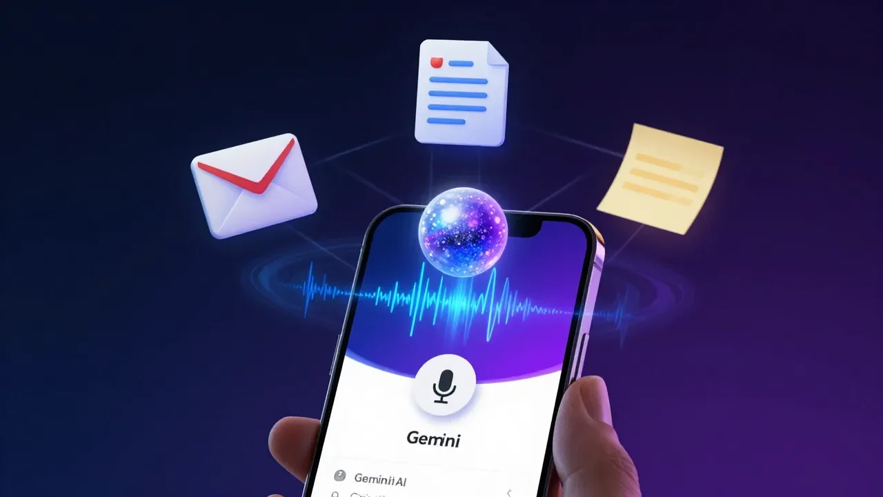 Google leva o modo de voz Gemini Live ao Gmail, Docs e Keep