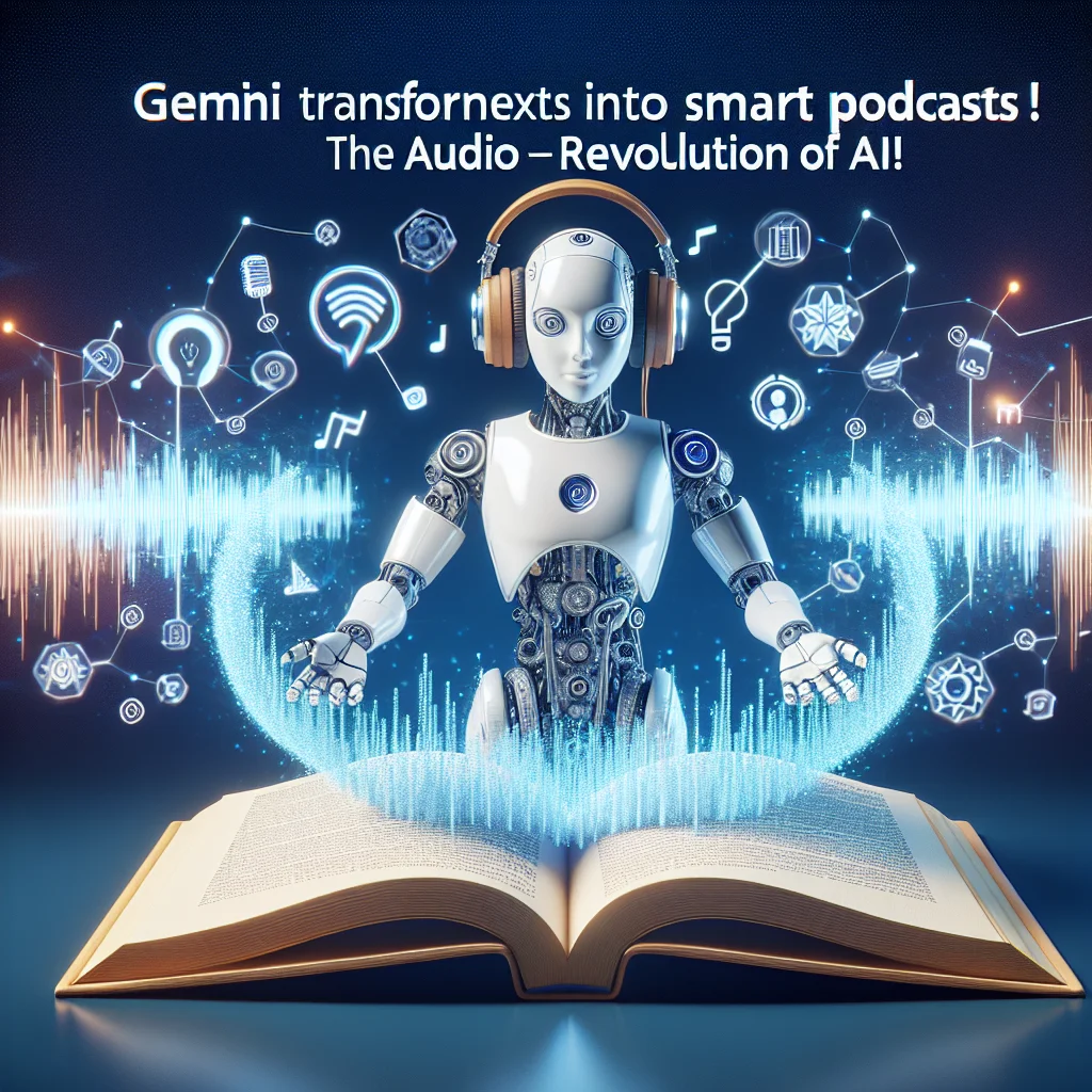 ## Gemini Transforma Textos em Podcasts Inteligentes: A Revolução Sonora da IA!
