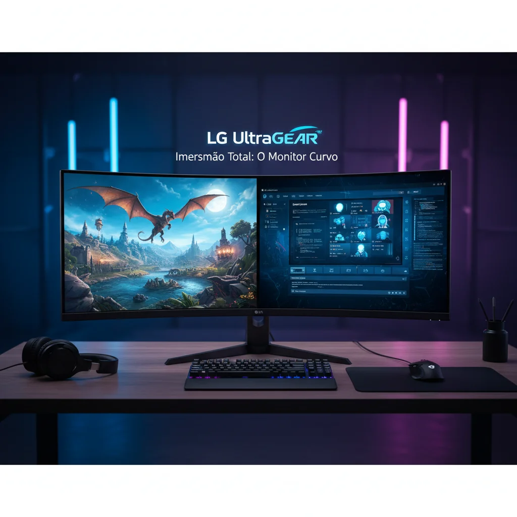 Imersão Total: O Monitor Curvo LG UltraGear 34 que Revoluciona a Experiência de Jogo e Trabalho