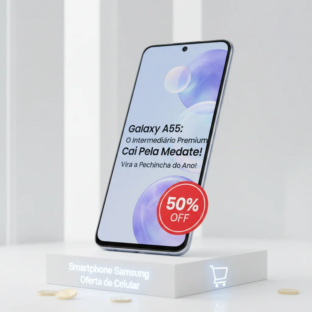 Galaxy A55: O Intermediário Premium Cai Pela Metade e Vira a Pechincha do Ano!