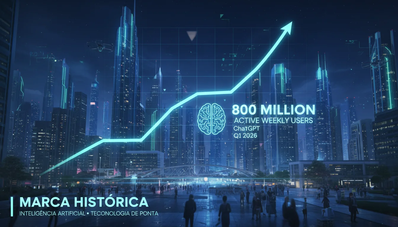 ChatGPT atinge Marca Historica de 800 Milhoes de Usuarios Ativos Semanais no Primeiro Trimestre de 2026