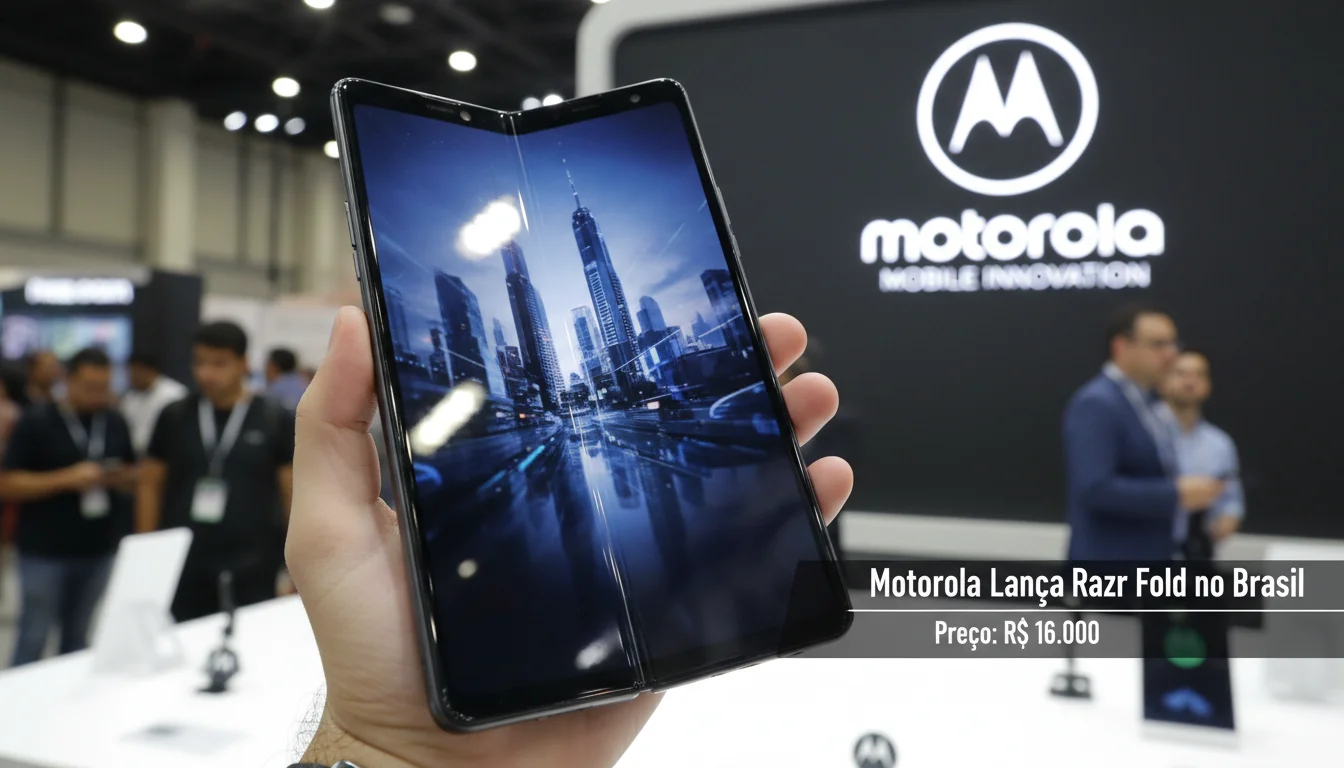 Motorola Lança Razr Fold no Brasil com Preço de R$ 16 Mil e Tela Dobrável de 8,1 Polegadas