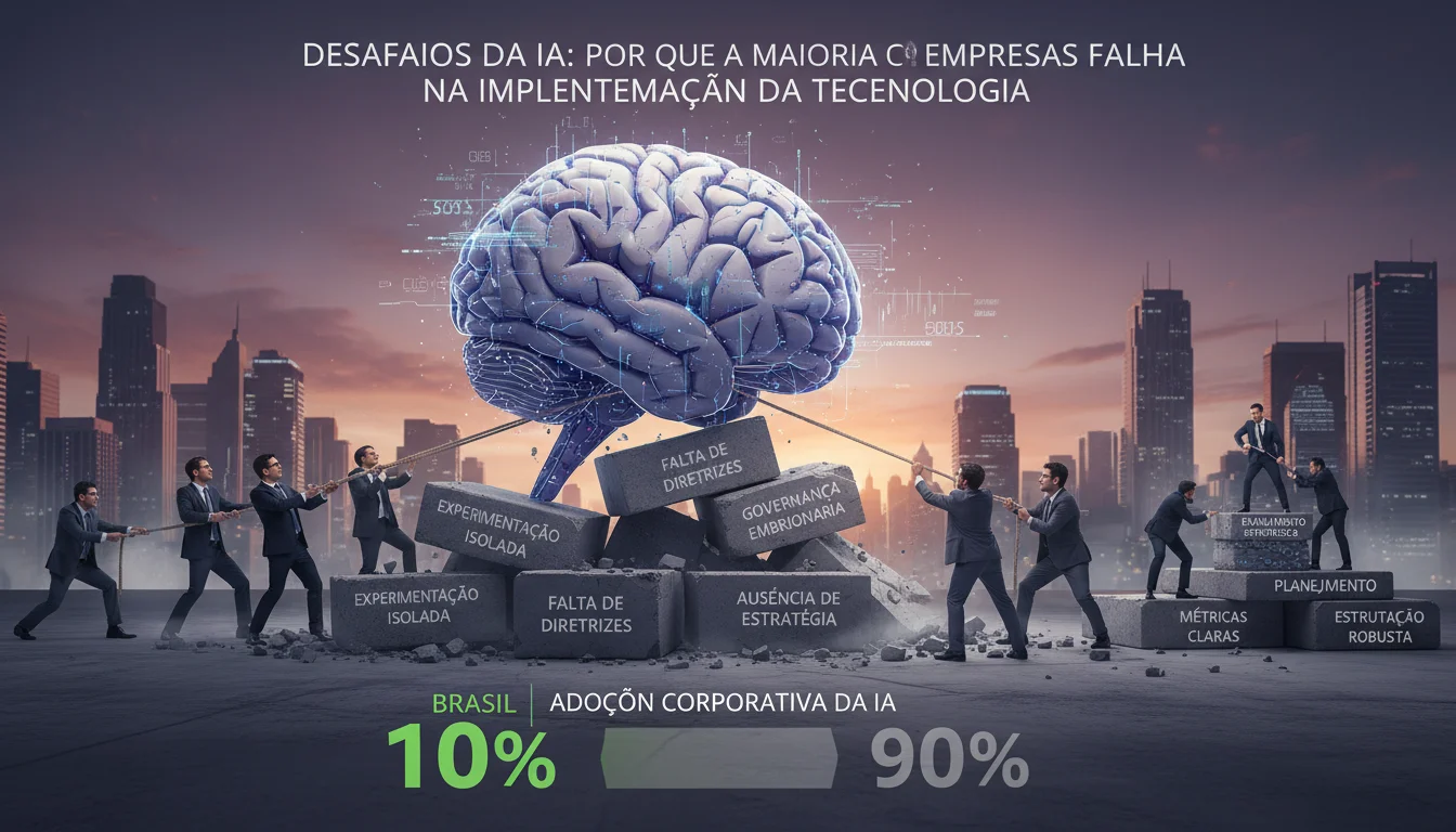 Desafios da IA: por que a maioria das empresas falha na implementação da tecnologia