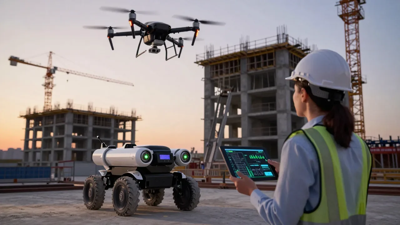 Construção adota IA, drones e robôs em busca de eficiência - Imagem complementar