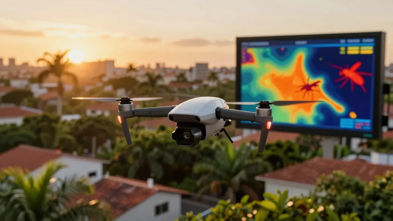 IA e drones reduzem casos de dengue em 75% no Brasil em 2026