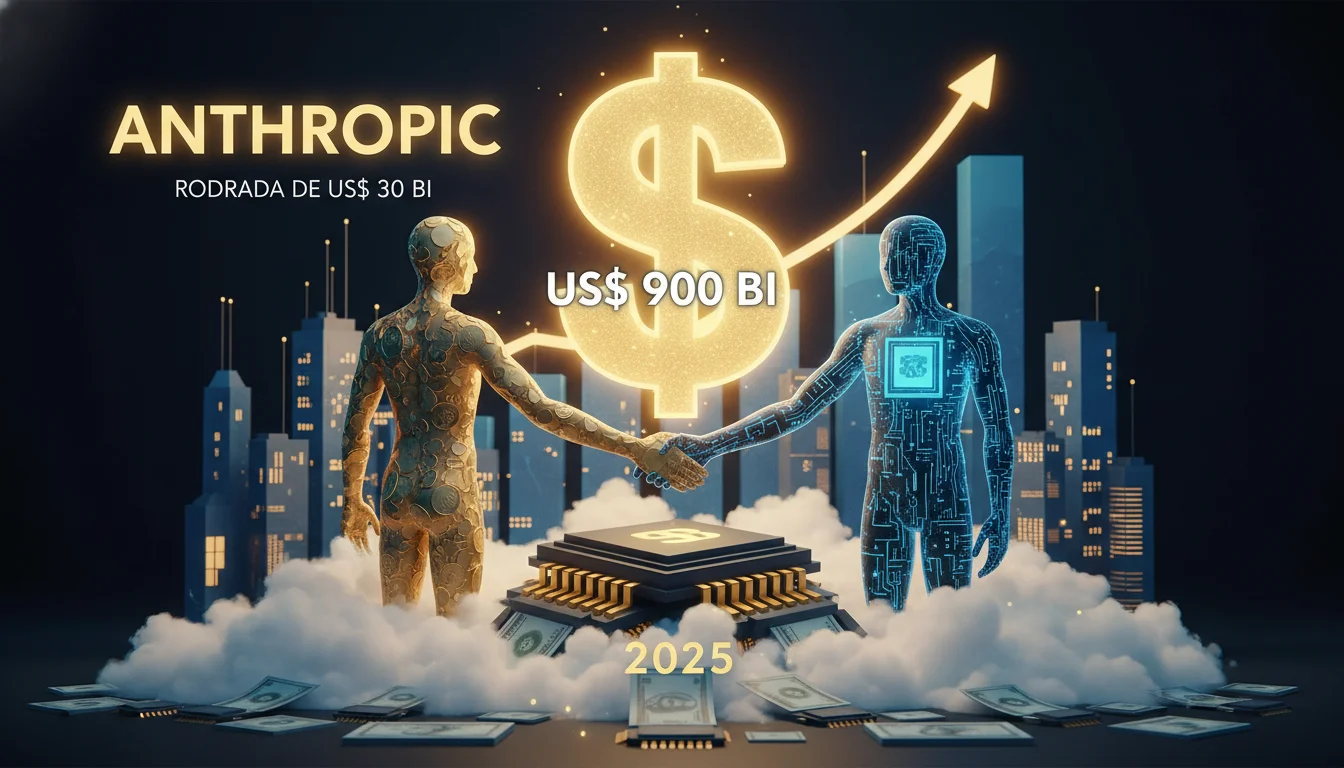 Anthropic negocia rodada de US$ 30 bi e atinge avaliação de US$ 900 bi