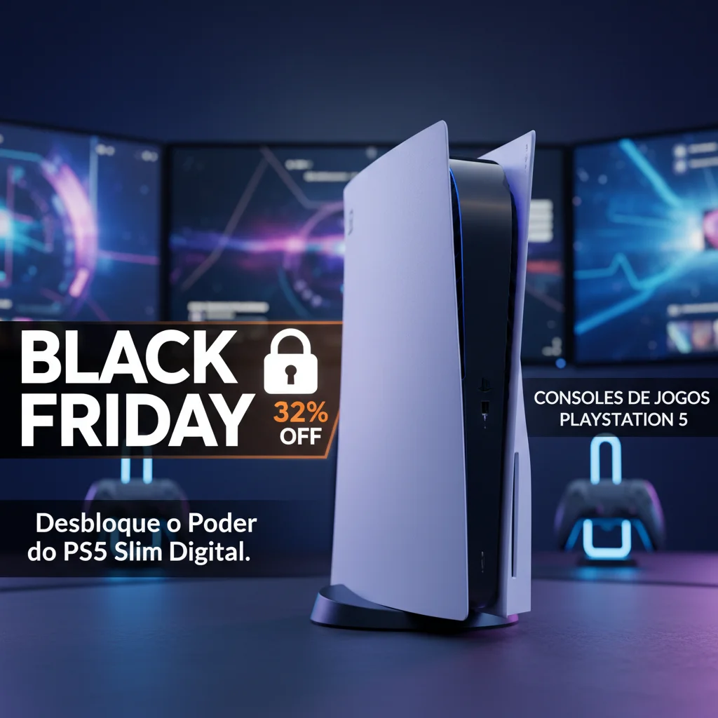 Desbloqueie o Poder do PS5 Slim Digital com 32% de Desconto na Black Friday