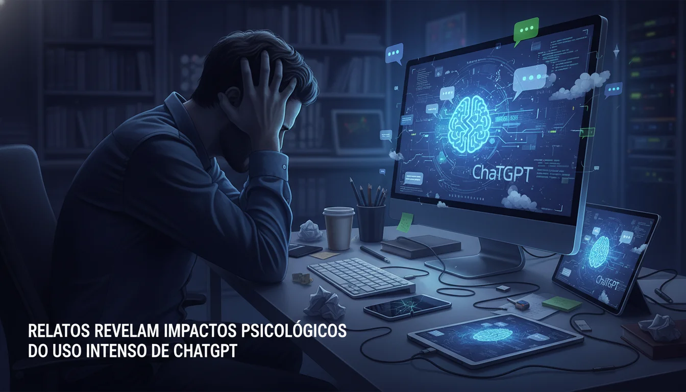 Relatos revelam impactos psicológicos do uso intenso de ChatGPT