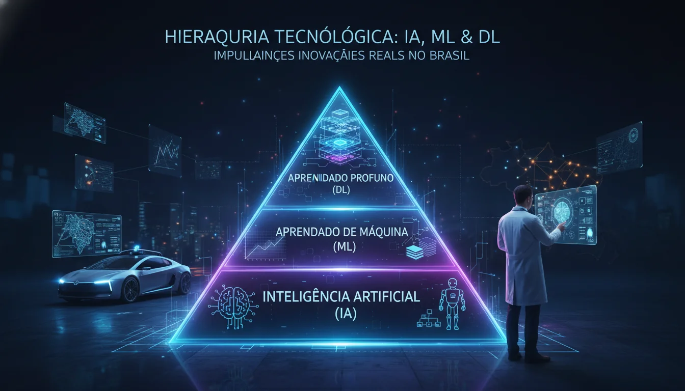 Conceitos fundamentais de inteligência artificial, aprendizado de máquina e aprendizado profundo
