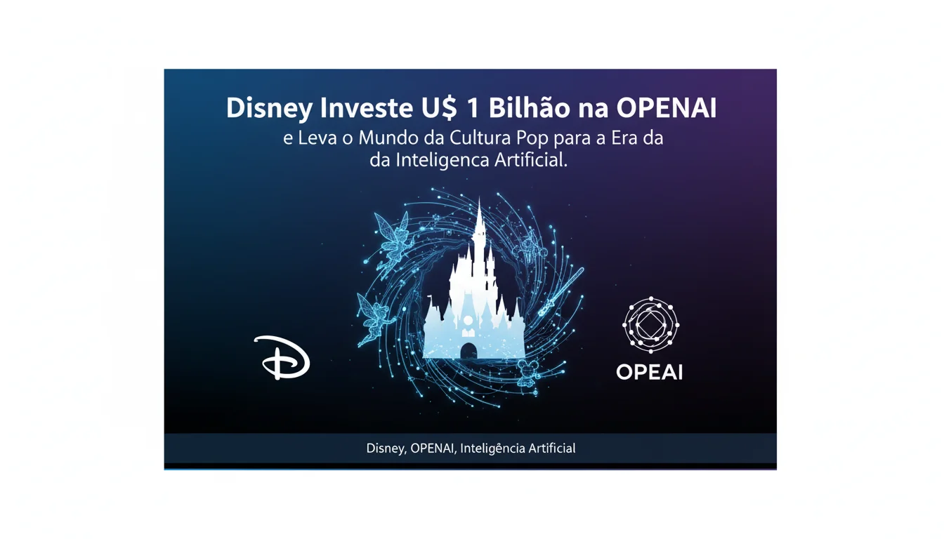 Disney Investe US$ 1 Bilhão na OpenAI e Leva o Mundo da Cultura Pop para a Era da Inteligência Artificial