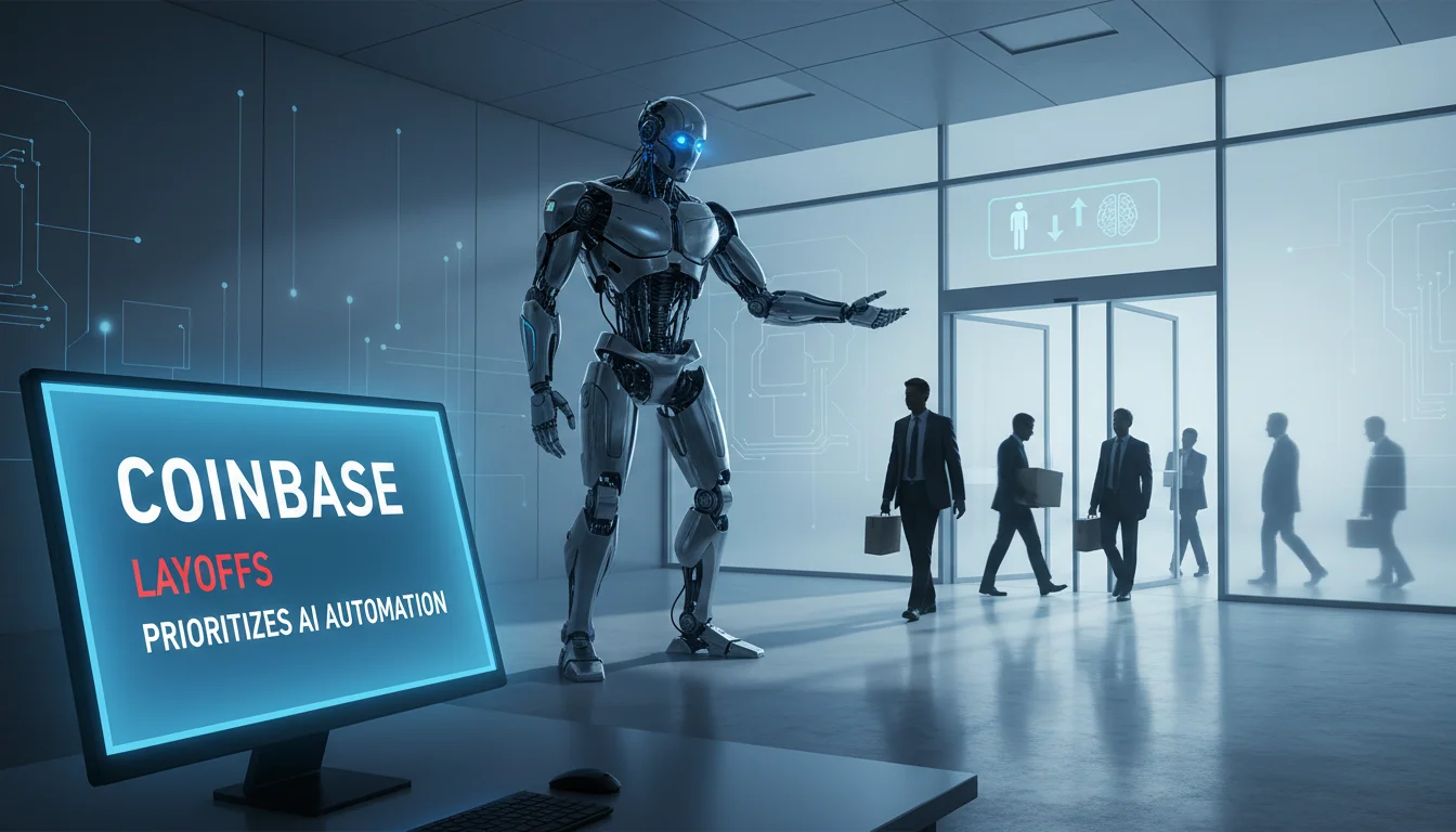 Coinbase demite parte da equipe para priorizar automação por IA