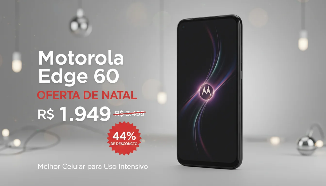 Motorola Edge 60 por R$ 1.949: Oferta de Natal com 44% de Desconto no Melhor Celular para Uso Intensivo