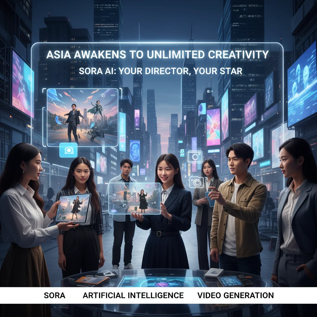 Ásia Desperta para a Criatividade Ilimitada: Sora da OpenAI Transforma Você em Diretor e Estrela!