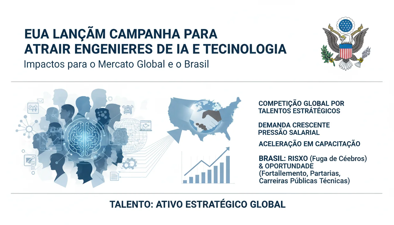 EUA lançam campanha para atrair engenheiros de IA e tecnologia: impactos para o mercado global e o Brasil