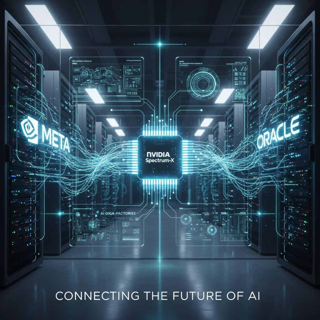 NVIDIA Spectrum-X: O Motor Neural que Conecta as Giga-Fábricas de IA da Meta e Oracle