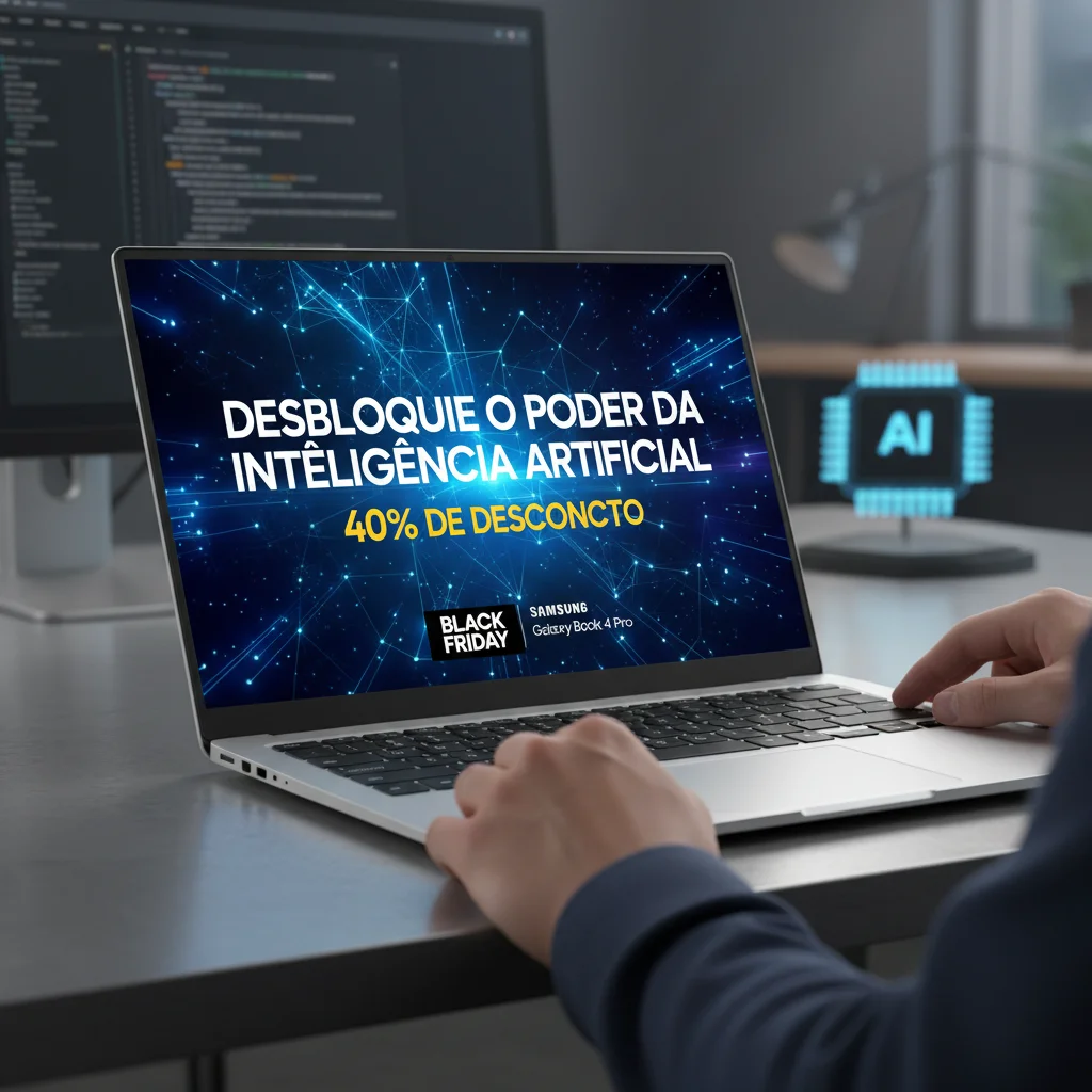 Desbloqueie o Poder da Inteligencia Artificial com 40% de Desconto no Samsung Galaxy Book 4 Pro