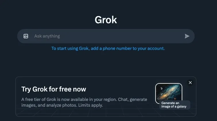 Grok, o chatbot de Elon Musk, pode ganhar uma versão gratuita - Imagem complementar